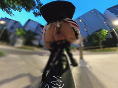 Amatør, Anal, Dildoen, Onani, Utendørs, Offentlig, Alene, Vibrator