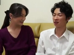 아시안, 큰 가슴, 가슴이 큰, 쿠거, 일본인, 나이든, 밀프, 와이프