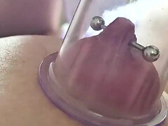 Store bryster, Pik sutte, Brystvorter, Piercing, Pump, Fisse, Solo, Bryster