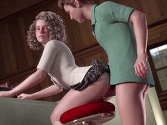 Rough fun with stepmom on the bed - treasure of Nadia