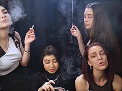 Russian girls smoking kisses