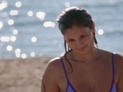 Nana, Plage, Bikini, Français, Seins naturels, De plein air, Public, Chatte