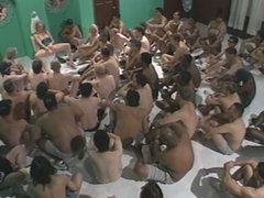 Banheiro, Loiroa, Jato de porra, Facial, Gang bang  sexo grupal suruba, Grupo, Saltos, Mijar