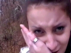 Enthousiasteling, Pijpbeurt, Bruinharig, Natuurlijke tieten, Slipje, Gezichtspunt, Mager, Tiener