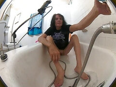 Amateur, Salle de bains, Masturbation, Transsexuelle, Solo