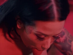 Hot Katrina Jade with big tits has sex and gets cum in her mouth