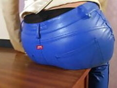 Kimberly - Wacky Orgasm in Miss Sixty Leather Pants