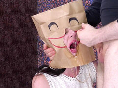 Bagged and gagged: violent facefucking