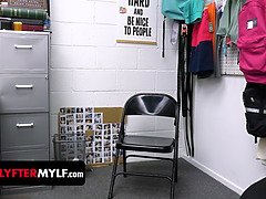Watch Mylf's lonely MILF Ophelia Kaan cheat on her husband with a big security officer in the backroom