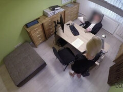 LOAN4K. Sex casting is performed in loan office by naughty agent