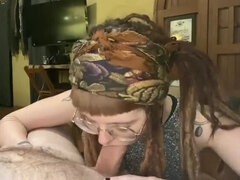 Olivia Jarden Sucks Big Dick with Sloppy Deepthroat Therapy
