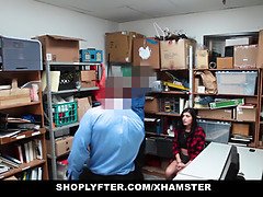 AudreyRoyal caught between two cocks - Shoplyfter's threesome adventure