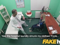 Fake Hospital Deepthroat and deep pussy fucking cures petite blonde Czech