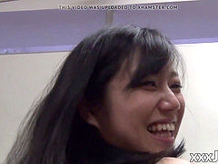 teen japanese treats plastic shaft to cowgirl solo