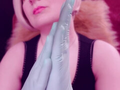 Blondine, Doktor, Kvinde, Fetish, Handsker, Nøgen, Sygeplejerske, Solo