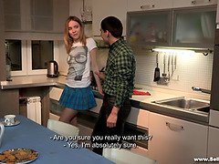 18 éves, Szőke, Cumizás, Pasik, Felszarvazott, Konyha, Zoknik, Tini
