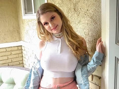 Blondine, Pik sutte, Hundestilling, Dominerende, Give finger, Behåret, Håndjob, Teenager