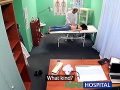 Petite Czech nurse with fake hospital tits takes two loads in private POV hospital
