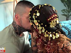 Watch Angelo Godshack & Mi Chy handle a massive cock in a cosplay pussy licking frenzy!