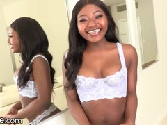 Noemie Bilas' First Double Penetration with BBC - Ebony Beauty Takes Two Cocks