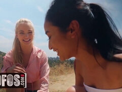 Petite blonde teen Lana Sharapova gets her petite pussy licked by avery black and a hot mofos