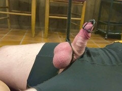Merciless ballbusting session with intense squeezing and slapping
