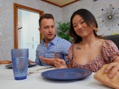 After dinner Lulu Chu wants sex with the guest Van Wylde