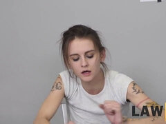 Adelle unicorn gets her tattooed body covered in Shampoo & gets arrested for shoplifting