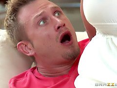 Schönheit, Grosser arsch, Blondine, Spermaladung, Masturbation, Milf, Schreiend, Stiefmutter