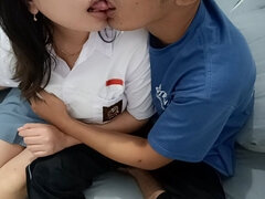 Amateur, Asiático, Gorda, Mamada, Pareja, Corridas, Indonesio, Tetas naturales