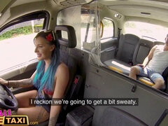 Brit chick Summertime gets hard fuck from passenger in fake taxi