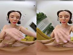 3 dimensionaal, Lieveling, Grote mammen, Bruinharig, Gezichtspunt, Realiteit, Tieten likken
