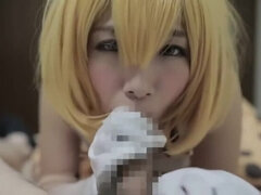 Divine asian harlot perfroming an amazing cosplay porn video
