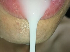 Cum in My Mouth, Play with Your Cum, and Swallow It, Close-up, Naughty Gay, Tongue, Sloopy