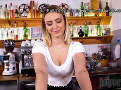Guy is tempted by skillful girl into doing it before her husband - Lya missy public restaurant fuck