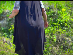 Arab, Bbw stor vacker kvinna, Par, Hemmagjord, Utomhus