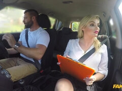 Fake Driving School - Big Facial Finish For Posh Examiner 1 - Katy Jayne