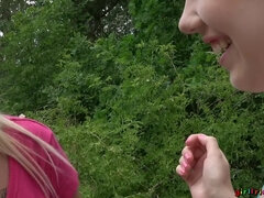 Inviting Lesbian Lovers Public Flashing 1 - Girlfriends