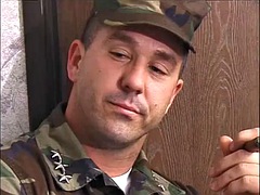 Gay military men suck cock and have anal