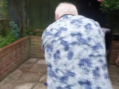 Old Mature Gets Cum on Tits - amateur outdoor hardcore