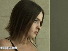 Krissy Lynn becomes a submissive sex toy for her client