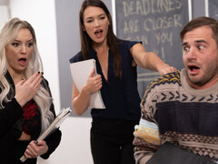 Classroom three way wtih one dick for two nymhpomaniacs