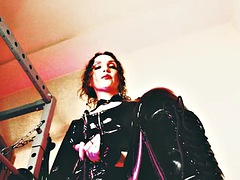 Fetish Dominatix Eva Vinyl Pvc Dress Femdom Goddess BDSM Solo kink Milf Boots