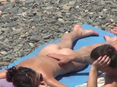 Raunchy Couple At Nudist Beach Hidden Cam Voyeur