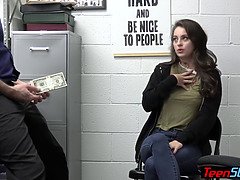 Pierced titted inked teen thief Maddy May punish fucked by dirty LP officer