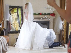 Blondi, Suihinotto, Morsian, Ruskeahiuksinen, Rintava, Hd, Ratsastaa, Kolmen kimppa