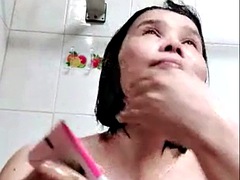 3 of 3 Phan from Vietnam showers and fucks with her husband
