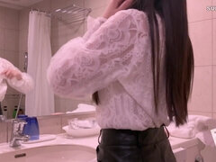 아마추어, 오랄섹스, 여자친구, 핸드잡, Hd, 음경, 조그마한, 셀카