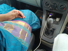 Amateur, Voiture, Couple, Indienne, Public, Nénés, Épouse