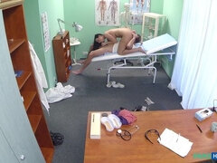Leie, Schwarz, Blasen, Arzt, Hundestellung, Handjob, Büro, Muschi